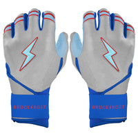 James Outman Signature Series Long Cuff Batting Gloves - Metallic Silver