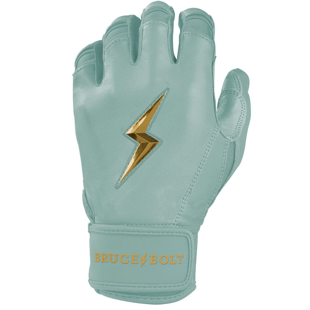 King of JUCO Creator Series Short Cuff Batting Gloves - Mint/Gold- thumb 3