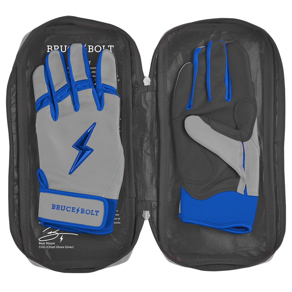 Grey Series Short Cuff Batting Gloves - Royal Blue- thumb 6