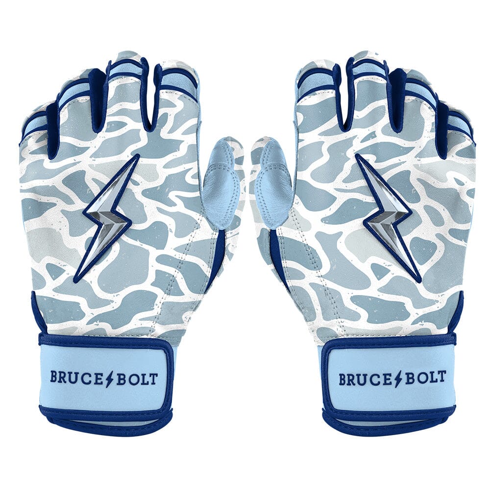 Jake Burger Signature Series Short Cuff Batting Gloves - BURLEBO Seaside Camo Blue- quickbuy