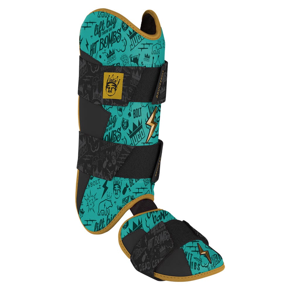 Limited Edition "King of JUCO" Leg Guard - Mint/Black- thumb 4