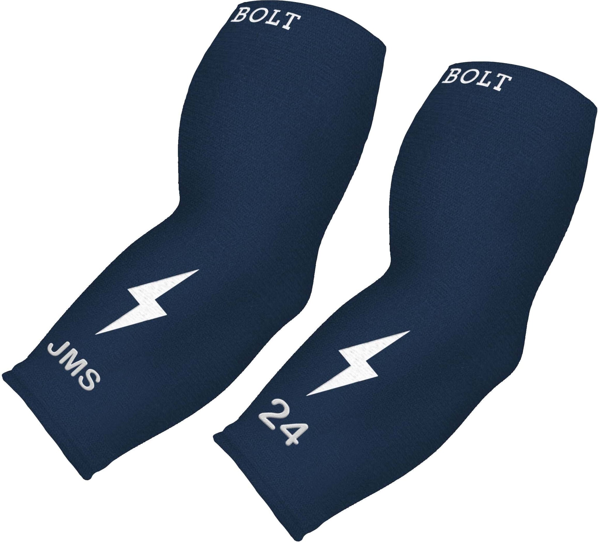 Personalized BRUCE BOLT Graduated Compression Premium 3/4 Arm Sleeve - NAVY- quickbuy