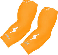 Personalized Graduated Compression Premium 3/4 Arm Sleeve - Neon Orange
