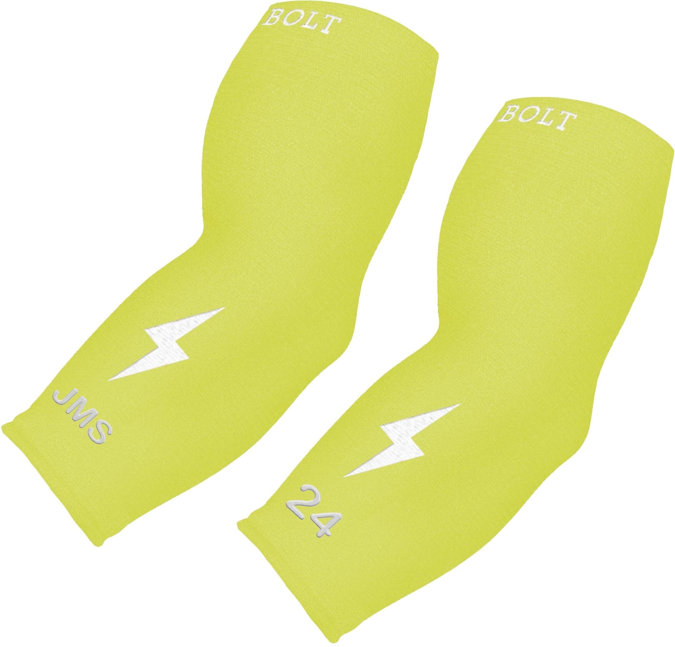 Personalized Compression ¾ Sleeve | Neon Yellow | BRUCE BOLT