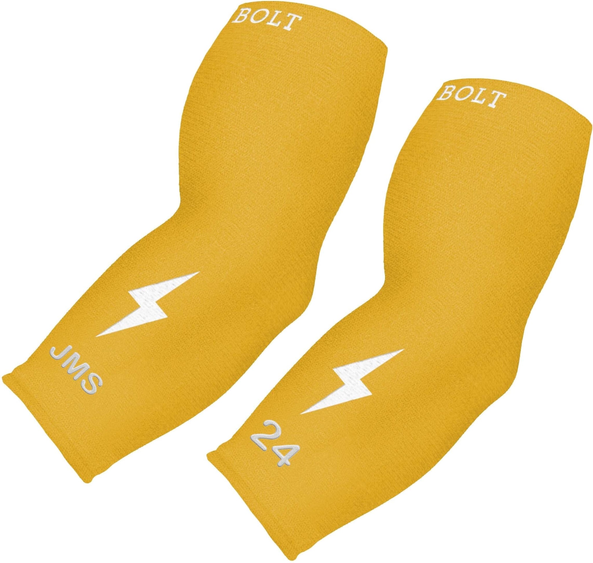 Personalized BRUCE BOLT Graduated Compression Premium 3/4 Arm Sleeve - YELLOW- quickbuy