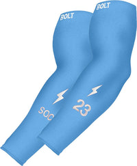 Personalized Graduated Compression Premium Arm Sleeve - Baby Blue