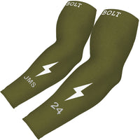 Personalized Graduated Compression Premium Arm Sleeve - Olive Green