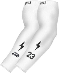 Personalized Graduated Compression Premium Arm Sleeve - White