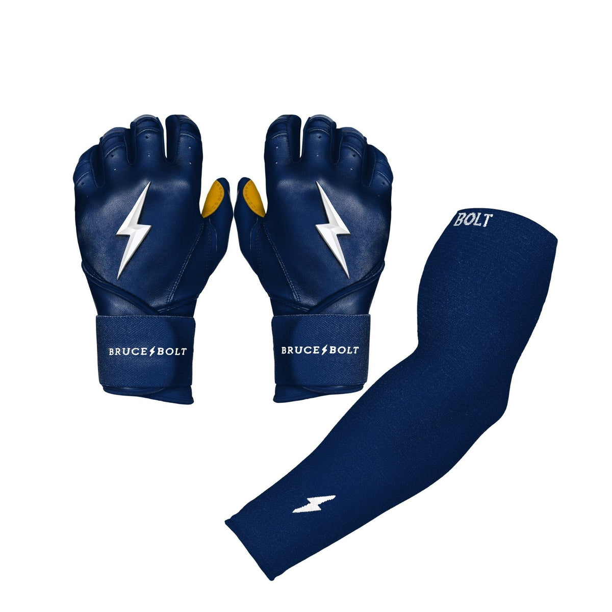 Navy Blue Arm Sleeve Sports Compression Arm Sleeves BRUCE BOLT