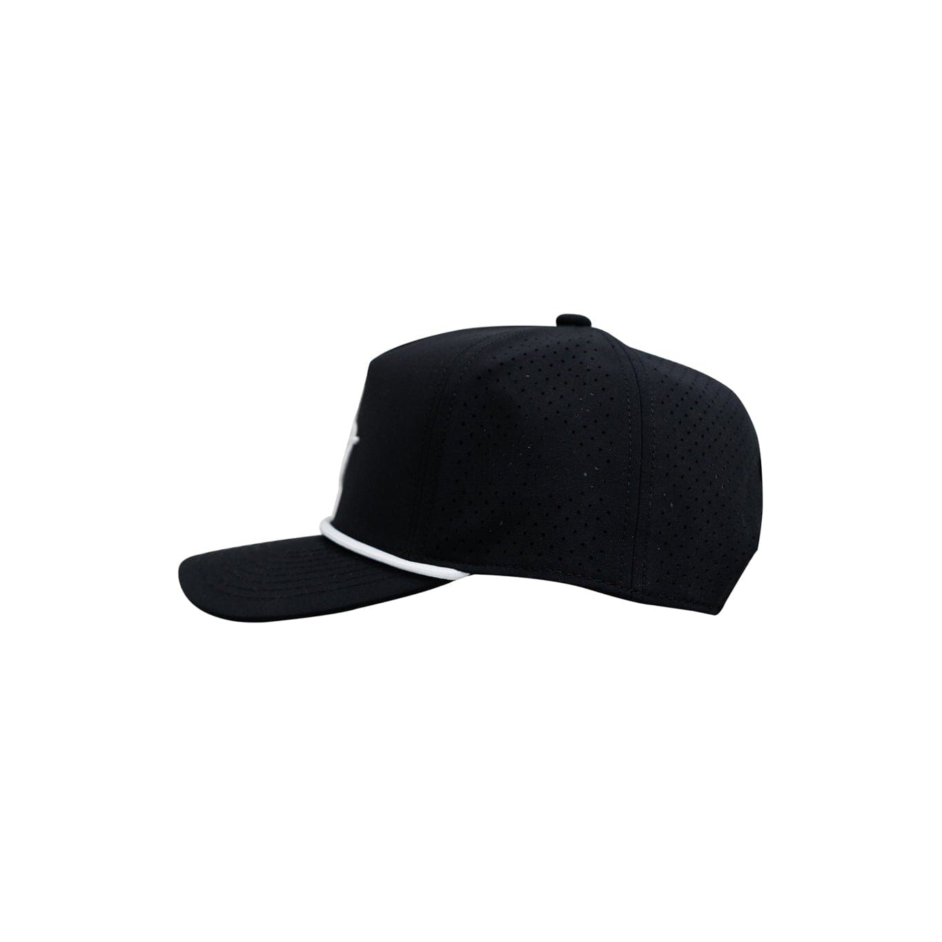 "Flying B" Pre-Curved Golf Rope Hat - Black- thumb 4