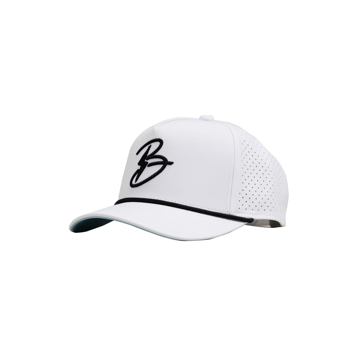 "Flying B" Pre-Curved Golf Rope Hat - White- thumb 3