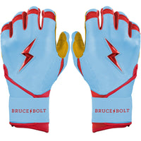 Harrison Bader Signature Series Long Cuff Batting Gloves - Baby Blue