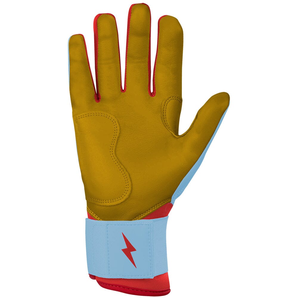 PREMIUM PRO BADER Series Long Cuff Batting Gloves | BABY BLUE- thumb 2