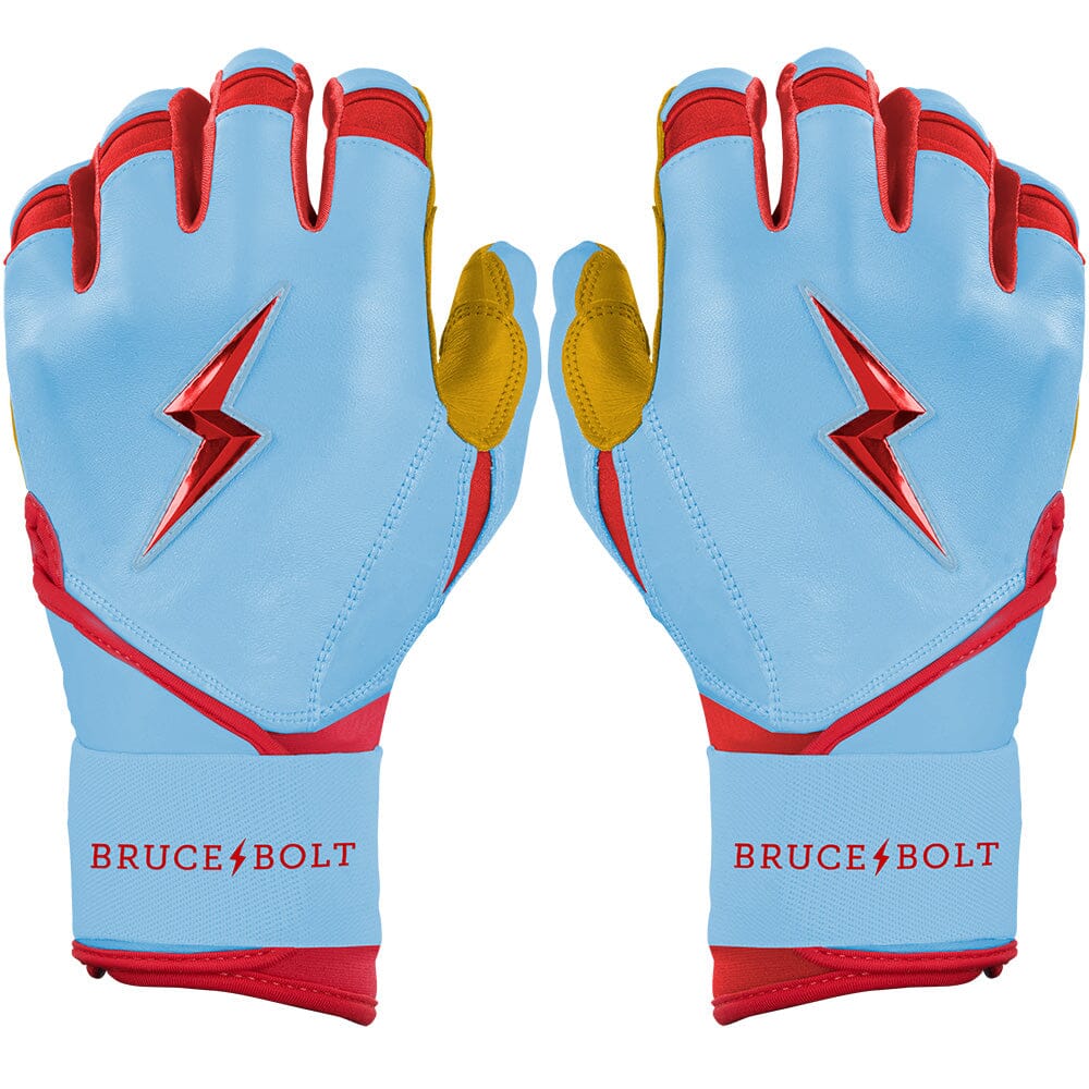 PREMIUM PRO BADER Series Long Cuff Batting Gloves | BABY BLUE- thumb 1