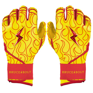 BADER Series Long Cuff Batting Gloves | BADER FLAMES - 1