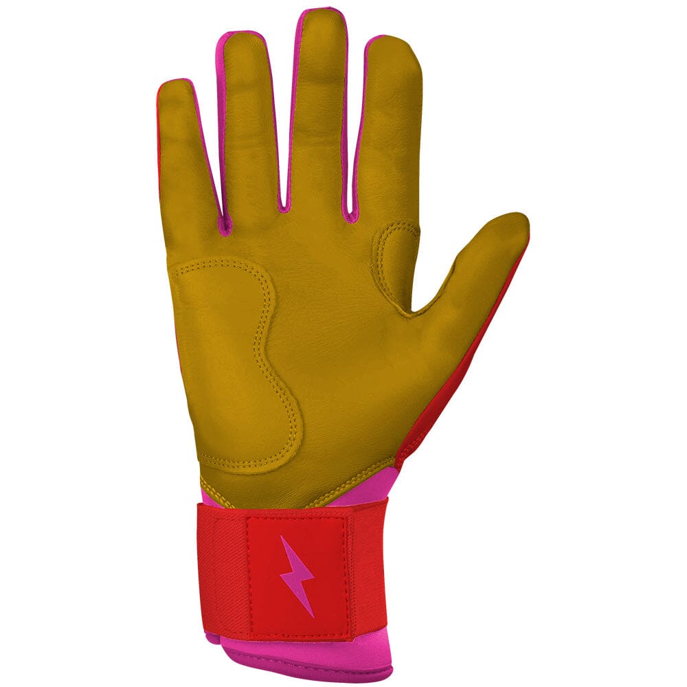 PREMIUM PRO BADER Series Long Cuff Batting Gloves | PINK- thumb 2