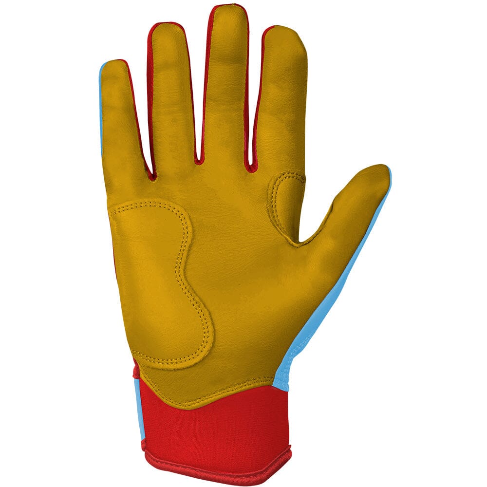 PREMIUM PRO BADER Series Short Cuff Batting Gloves | BABY BLUE- thumb 2
