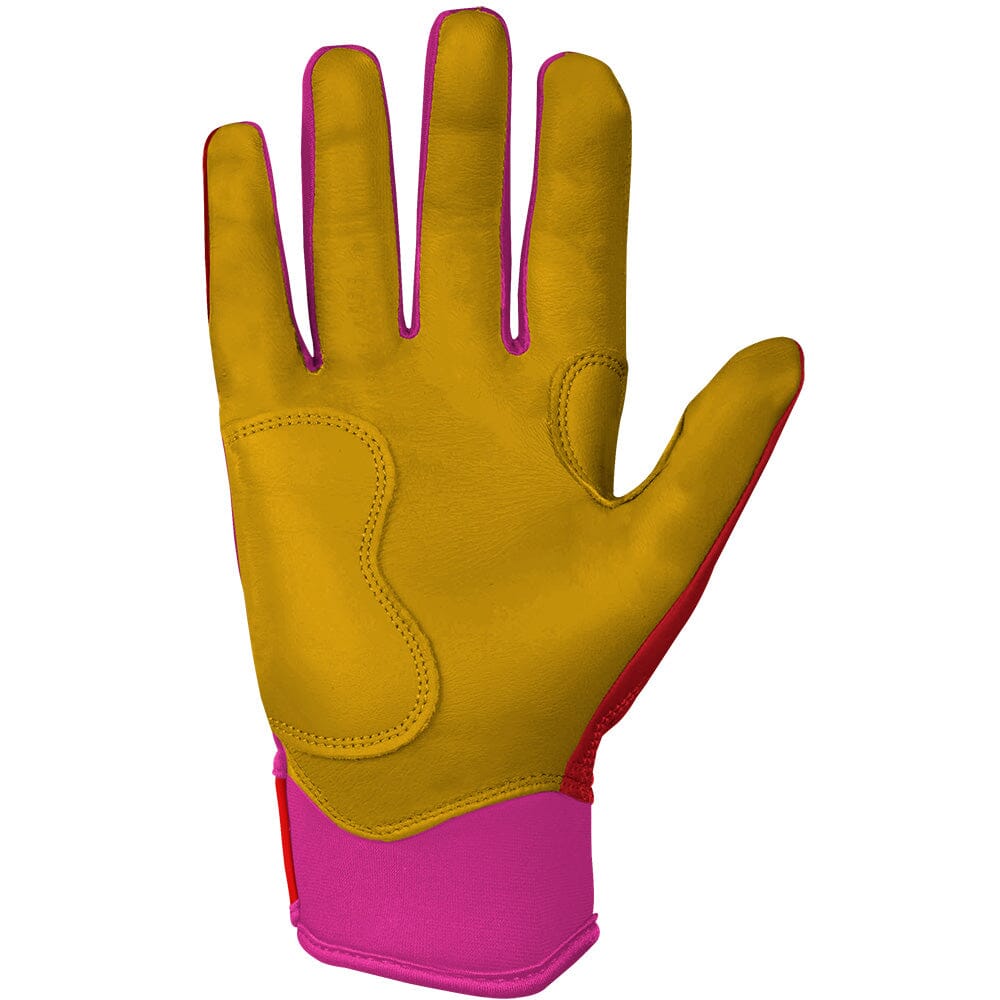 Harrison Bader Signature Series Short Cuff Batting Gloves - Pink- quickbuy