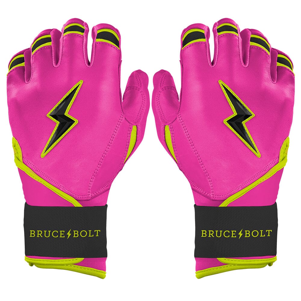 Bear Series Long Cuff Batting Gloves - Pink Lightning- quickbuy
