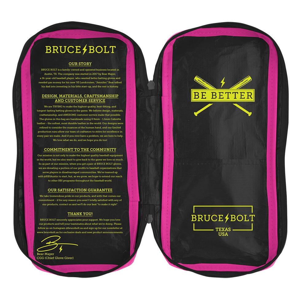Bear Series Short Cuff Batting Gloves | Pink Lightning- thumb 8