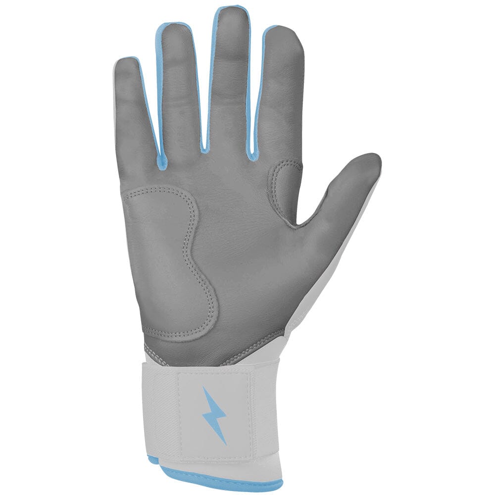 PREMIUM PRO CHROME Series Long Cuff Batting Gloves | BABY BLUE- quickbuy