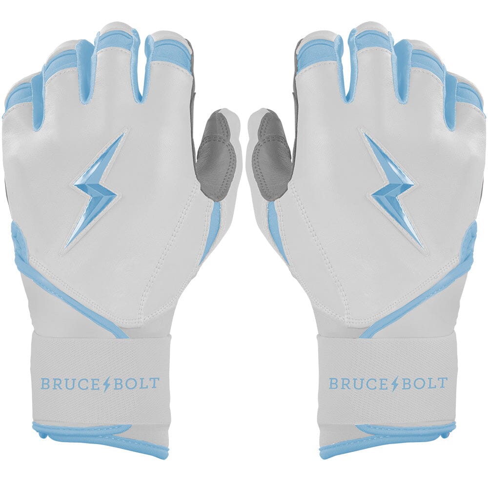 PREMIUM PRO CHROME Series Long Cuff Batting Gloves | BABY BLUE- quickbuy