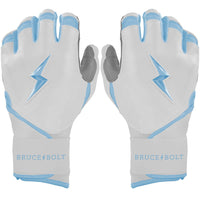 Chrome Series Long Cuff Batting Gloves - Baby Blue