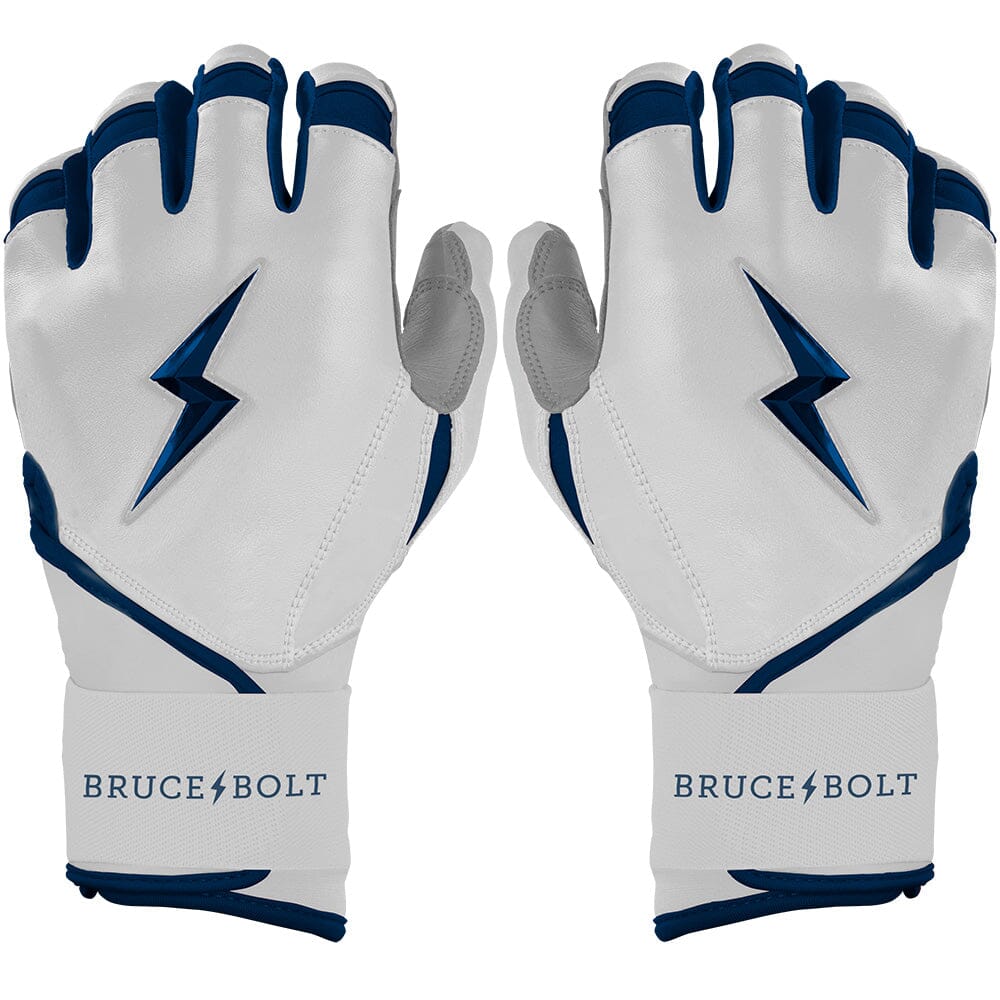PREMIUM PRO CHROME Series Long Cuff Batting Gloves | NAVY- quickbuy
