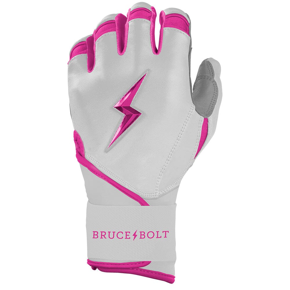 PREMIUM PRO CHROME Series Long Cuff Batting Gloves | PINK- thumb 3