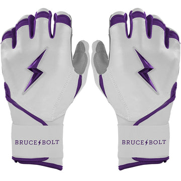 PREMIUM PRO CHROME Series Long Cuff Batting Gloves | PURPLE