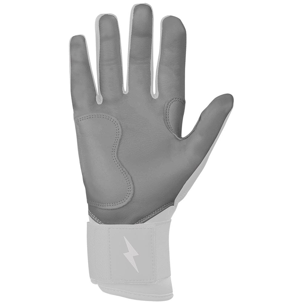 PREMIUM PRO CHROME Series Long Cuff Batting Gloves | WHITE- thumb 2