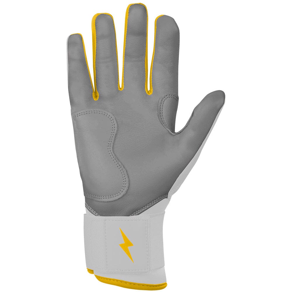 PREMIUM PRO CHROME Series Long Cuff Batting Gloves | YELLOW- quickbuy