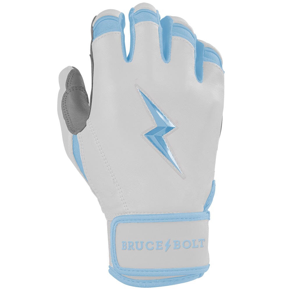 PREMIUM PRO CHROME Series Short Cuff Batting Gloves | BABY BLUE- thumb 4