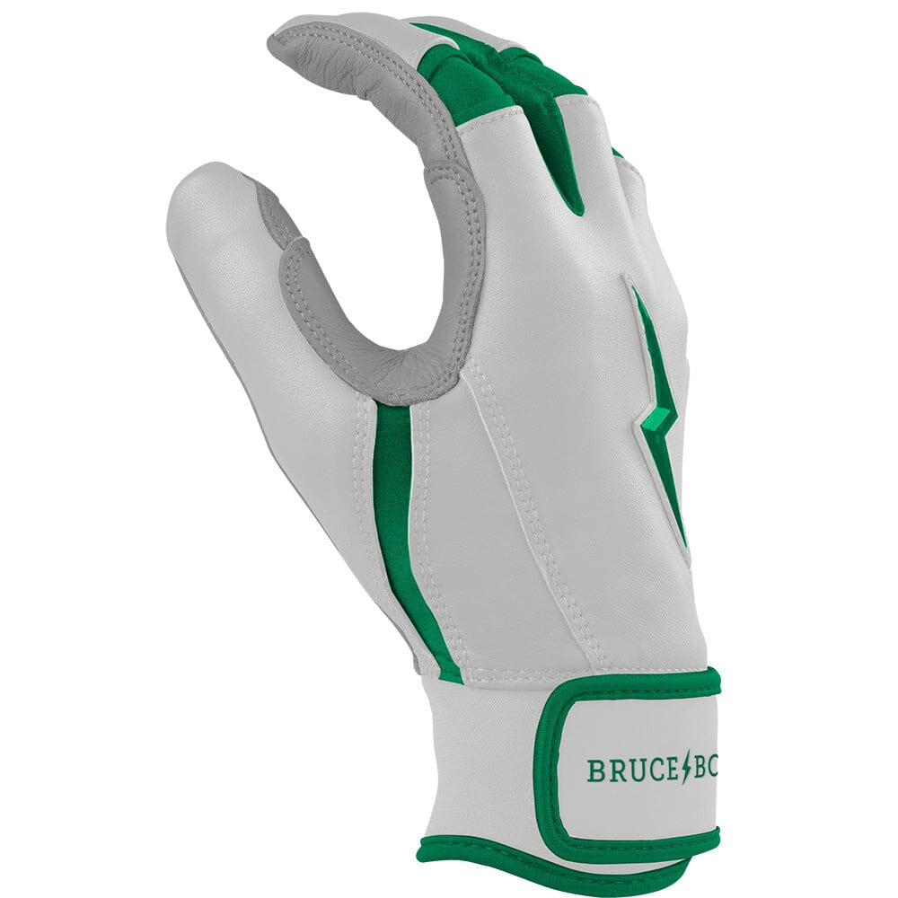 PREMIUM PRO CHROME Series Short Cuff Batting Gloves | GREEN- thumb 5