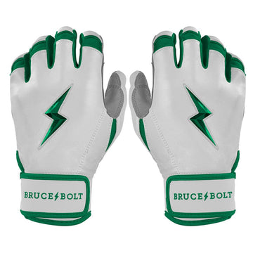 PREMIUM PRO CHROME Series Short Cuff Batting Gloves | GREEN
