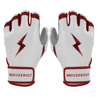 Chrome Series Short Cuff Batting Gloves - Maroon
