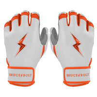 Chrome Series Short Cuff Batting Gloves - Orange
