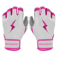 Chrome Series Short Cuff Batting Gloves - Pink