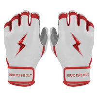 Chrome Series Short Cuff Batting Gloves - Red