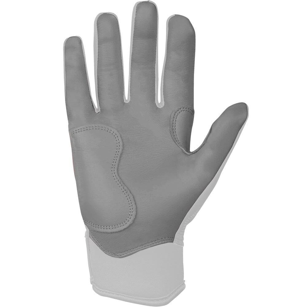 PREMIUM PRO CHROME Series Short Cuff Batting Gloves | WHITE- thumb 2
