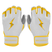 Chrome Series Short Cuff Batting Gloves - Yellow
