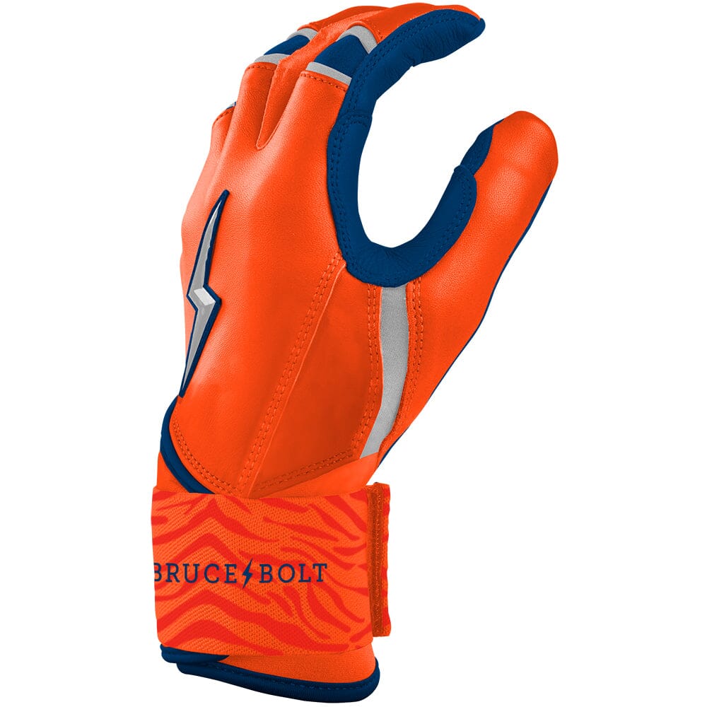 CLARK Series Long Cuff Batting Gloves | NAVY/ORANGE- thumb 6