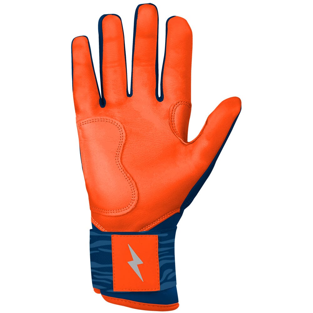 CLARK Series Long Cuff Batting Gloves | NAVY/ORANGE- thumb 4
