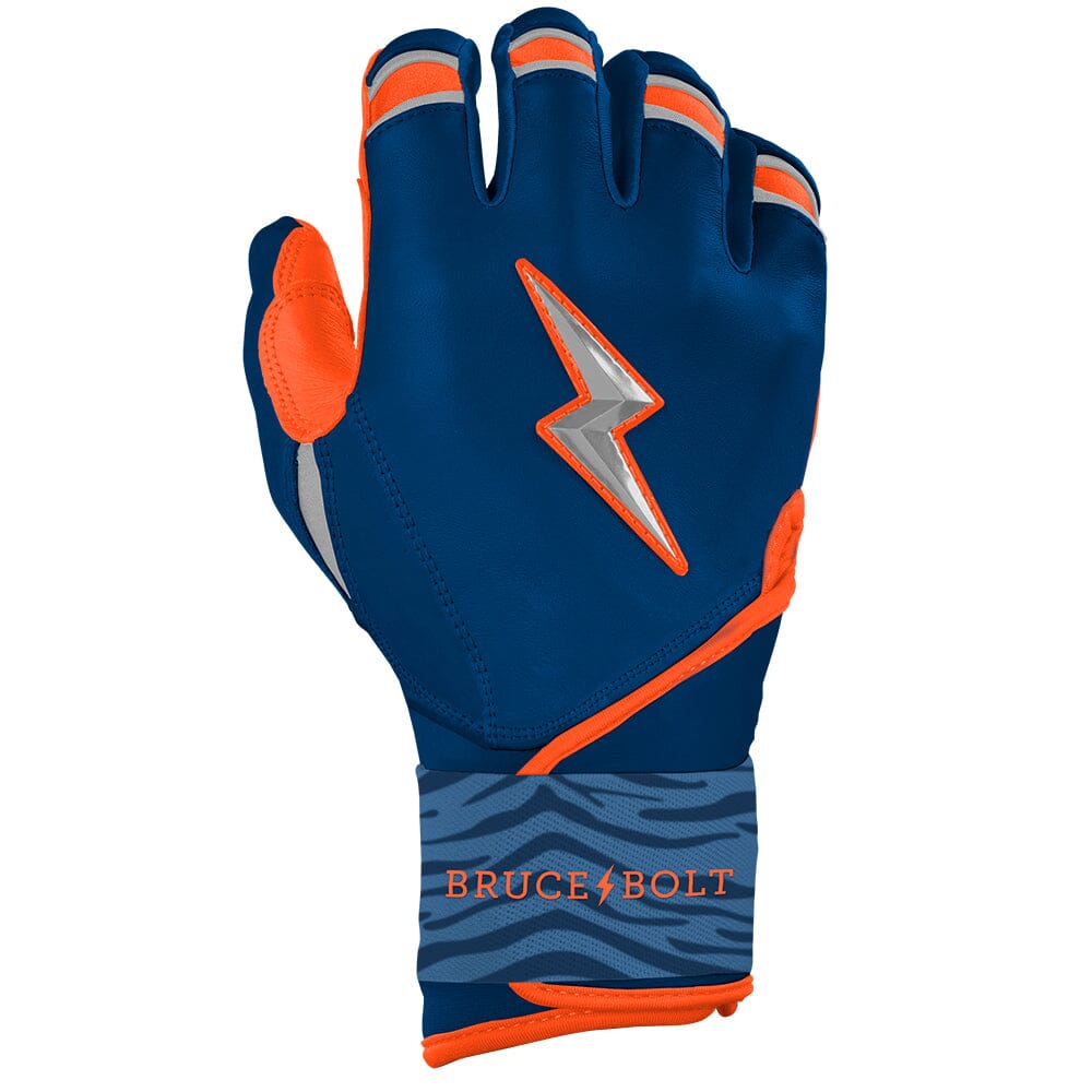 CLARK Series Long Cuff Batting Gloves | NAVY/ORANGE- thumb 3