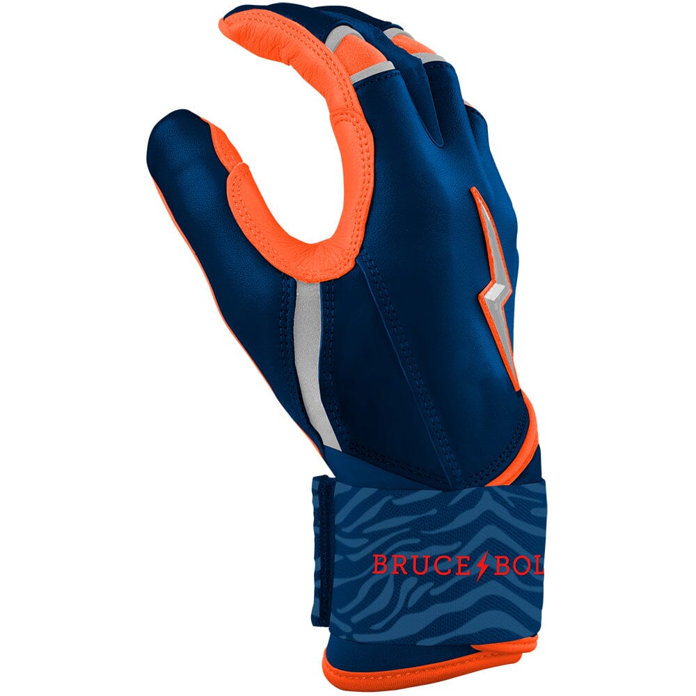 CLARK Series Long Cuff Batting Gloves | NAVY/ORANGE- thumb 7