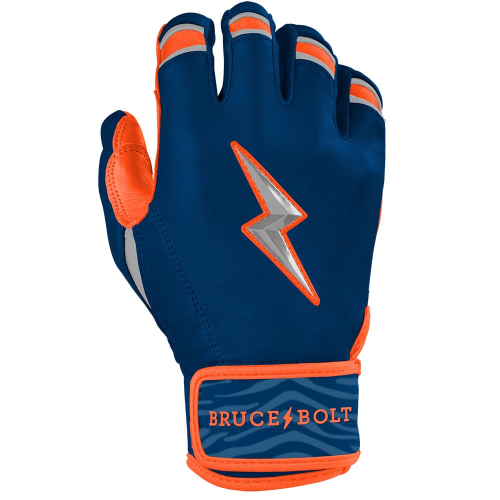 CLARK Series Short Cuff Batting Gloves | NAVY/ORANGE- thumb 3