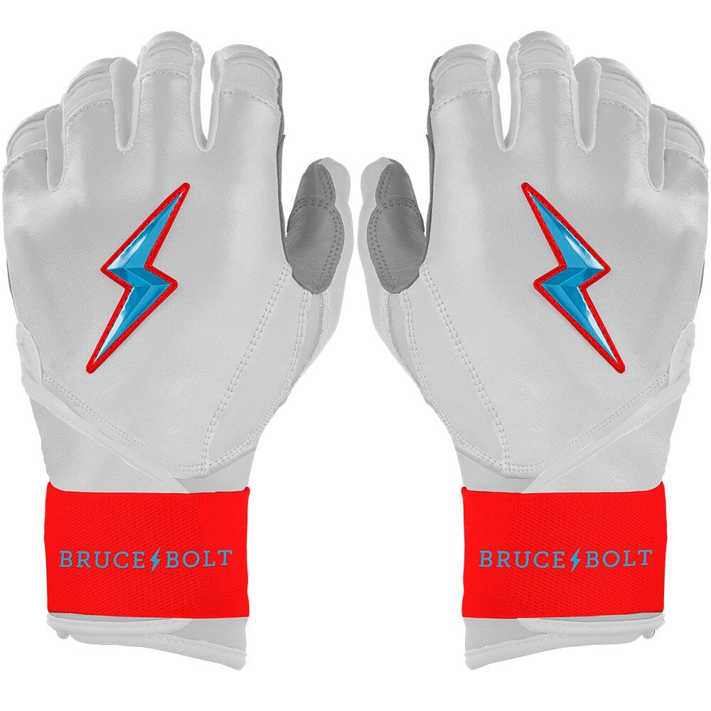 PREMIUM PRO Creator Series Long Cuff Batting Gloves | MIAMI WHITE- quickbuy