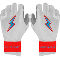 Bear Series Long Cuff Batting Gloves - Miami White