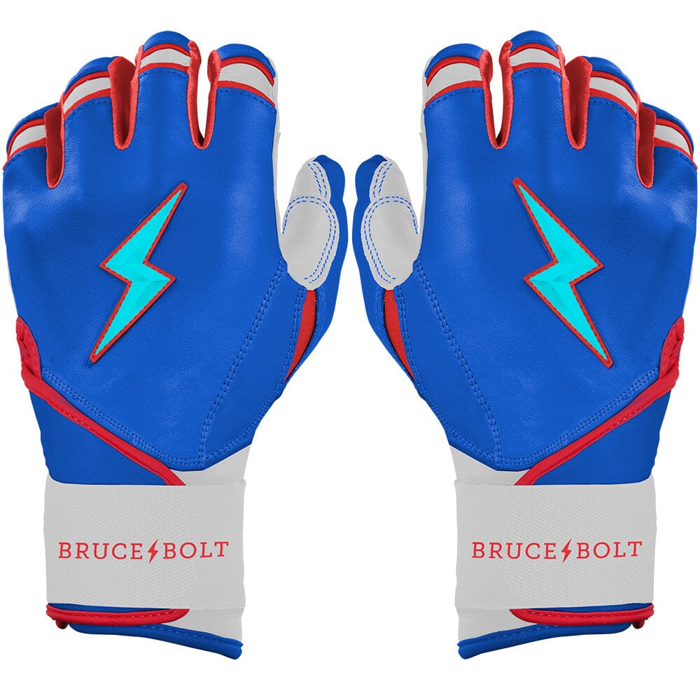 PREMIUM PRO Creator Series Long Cuff Batting Gloves | Outman Blue/Glow- quickbuy