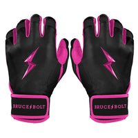 Bear Series Short Cuff Batting Gloves - Hot Pink